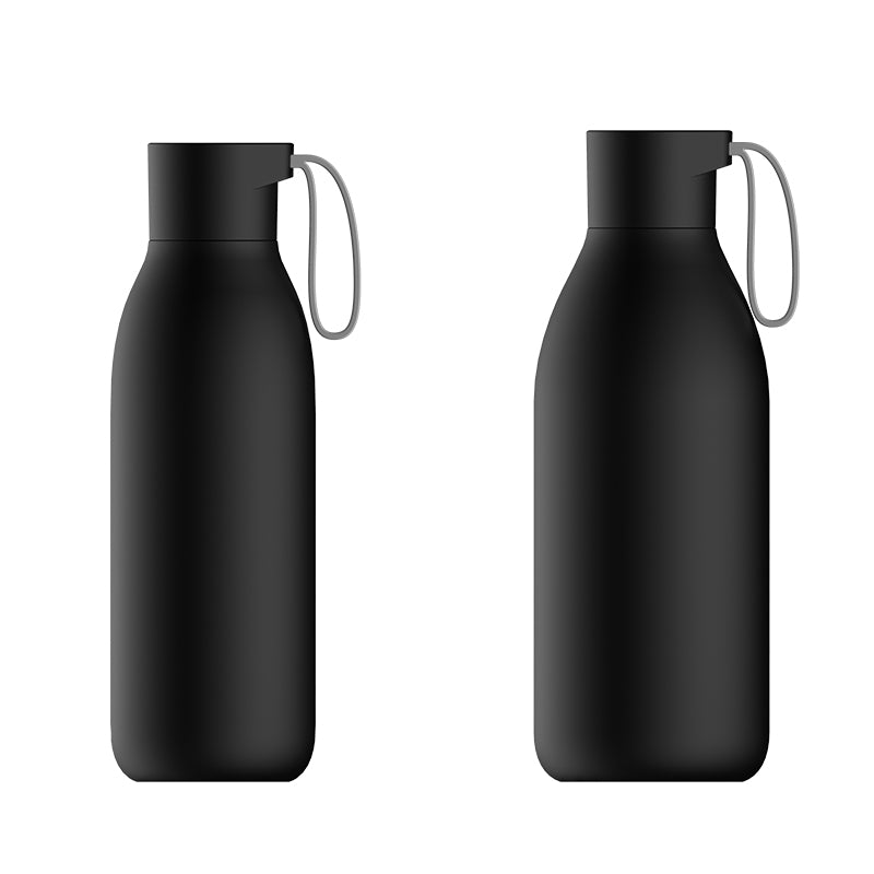 CleanLight™ Bottle UV Sanitizing Insulated Water Bottle - Black, SnackMagic